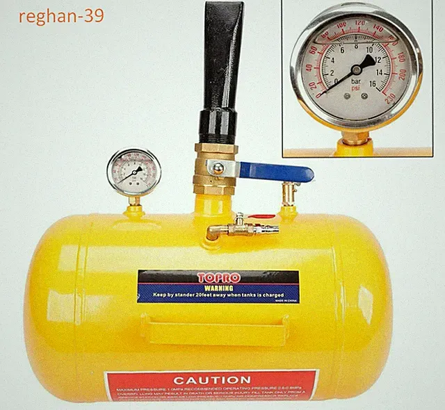 5 Gallon Tire Bead Seater 145PSI Inflator w/Gauge for Car Truck ATV Heavy Duty