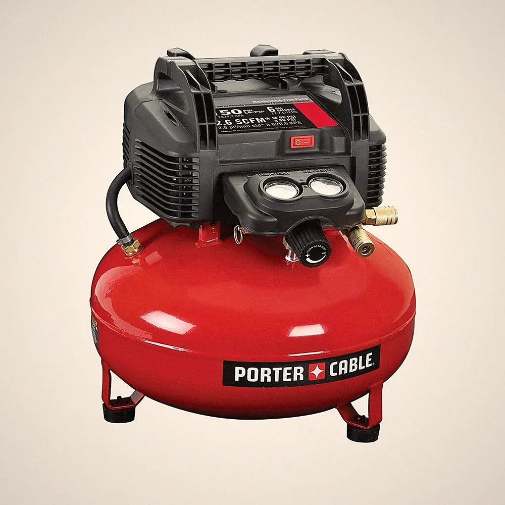 PORTER-CABLE Air Compressor, 6-Gallon, Pancake, Oil-Free (C2002-ECOM)